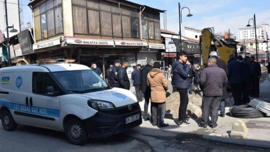 Malatya'da doğalgaz borusu patladı
