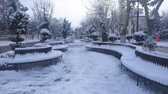 Malatya'da kar sevinci