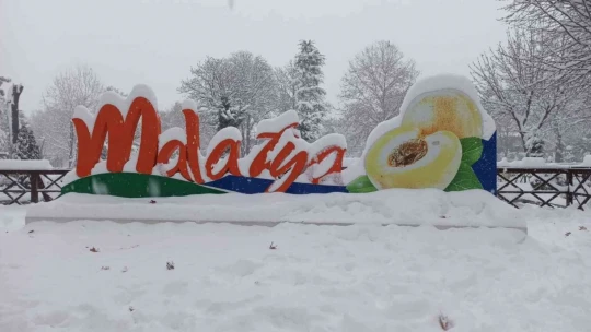 Malatya'da kar yağışı kartpostallık görüntüler oluşturdu