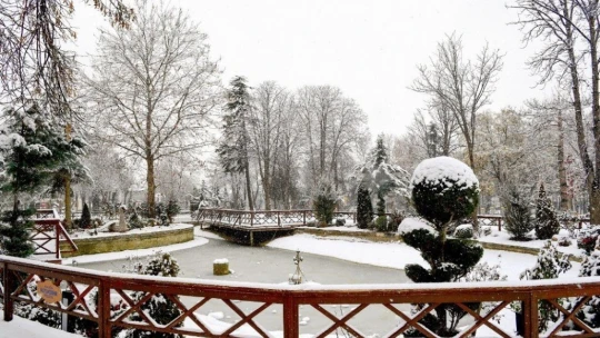 Malatya'da kar yağışı sonrası kartpostallık manzaralar oluştu