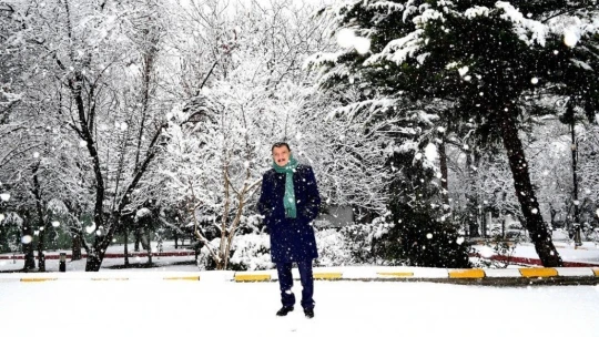 Malatya'da kar yağışı sonrası kartpostallık manzaralar oluştu