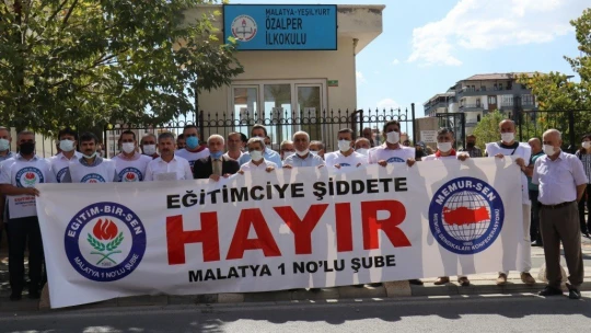 Malatya'da öğretmenlere yapılan şiddete tepki