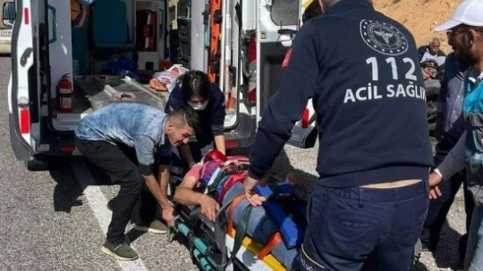 Malatya'da takla atan aracın sürücüsü yaralandı