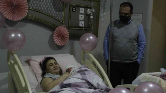 Malatya'da yeni yılın ilk bebeği 'Furkan'