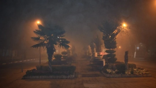 Malatya'da yoğun sis kartpostallık görüntüler oluşturdu