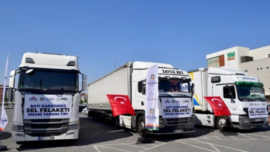 Malatya'dan sel bölgesine yardım malzemesi gönderildi