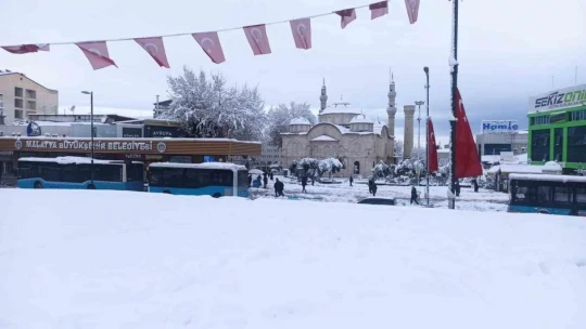 Malatya karlı bir güne uyandı