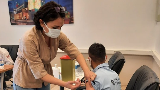 Malatya Park AVM çalışanları aşılandı