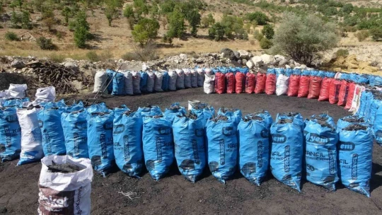 Mangal kömürü işçilerinin zorlu mesaisi