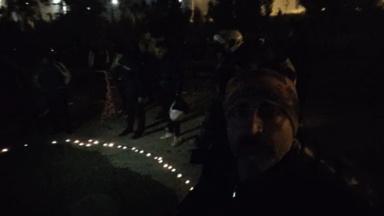 Moto kuryeler kaza kurbanı Berker için korna çaldı