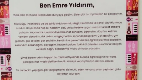 Oğlu adına okulda atölye kurdu