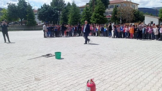 Öğrencileri heyecanlandıran tatbikat