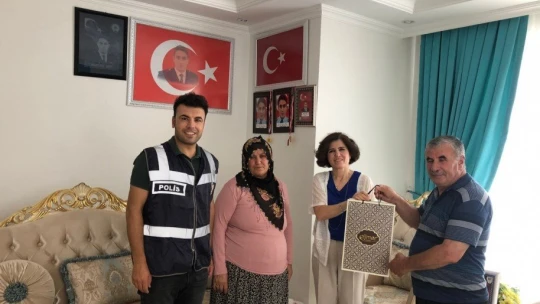 Polis ekipleri, şehit ailelerini ve gazileri unutmadı