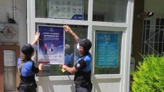 Polisten aşıya destek