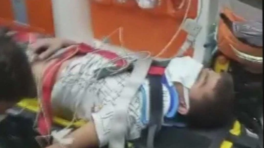 Rögara düşen genç yaralandı