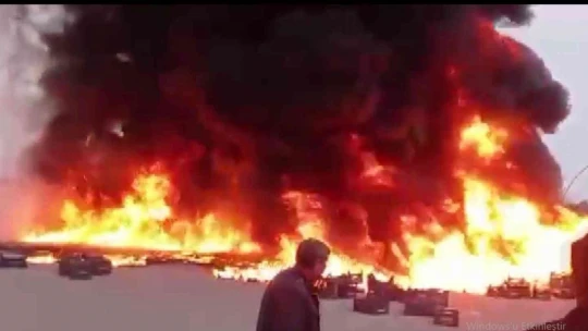 Sebze halinde yangın çıktı