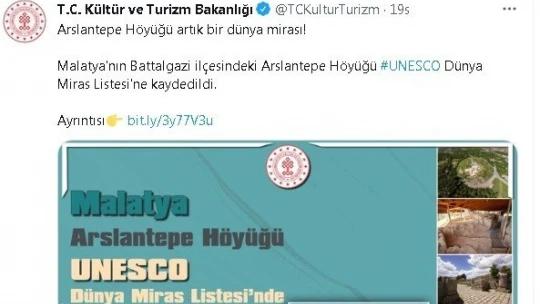 Sosyal medyada Arslantepe Höyüğü heyecanı