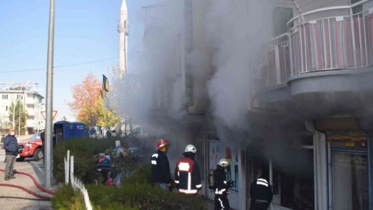 Tekstil atölyesindeki yangın paniği