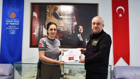 TÖTM'de 21 personel AFAD gönüllüsü oldu