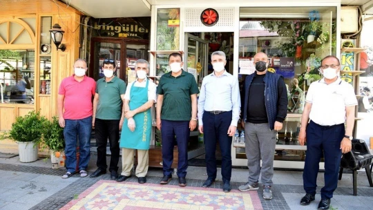 Vali Baruş ve Başkan Gürkan'dan esnafa ziyaret