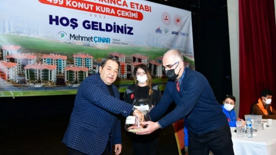 Yakınca afet konutlarında 1.etap kura çekimi yapıldı