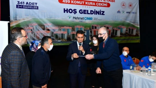 Yakınca afet konutlarında 1.etap kura çekimi yapıldı