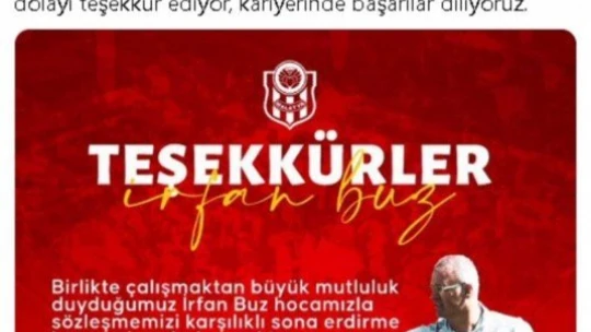 Yeni Malatyaspor'da İrfan Buz ile yollar ayrıldı