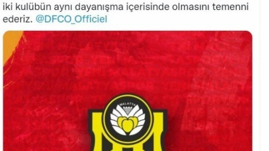 Yeni Malatyaspor'dan Fransız ekibine teşekkür