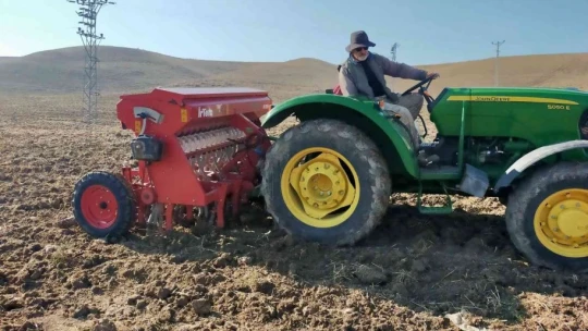 Deneme buğday ekimi yapıldı