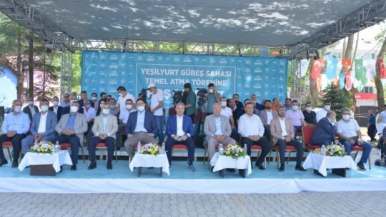 Yeşilyurt güreş sahasının temeli törenle atıldı