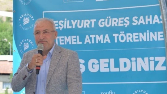 Yeşilyurt güreş sahasının temeli törenle atıldı