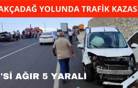 Malatya'da 2 araç çarpıştı: 2'si ağır 5 yaralı