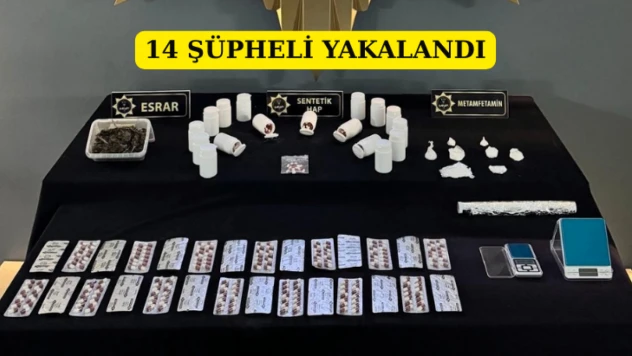 14 Şüpheli Yakalandı