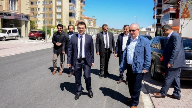 Yeni ilçe garajı güzergahında asfalt ve düzenleme çalışmaları yapıldı