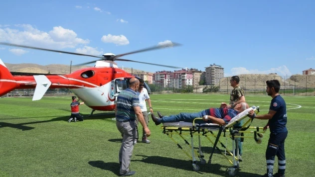 Hava ambulansıyla kurtarıldı!
