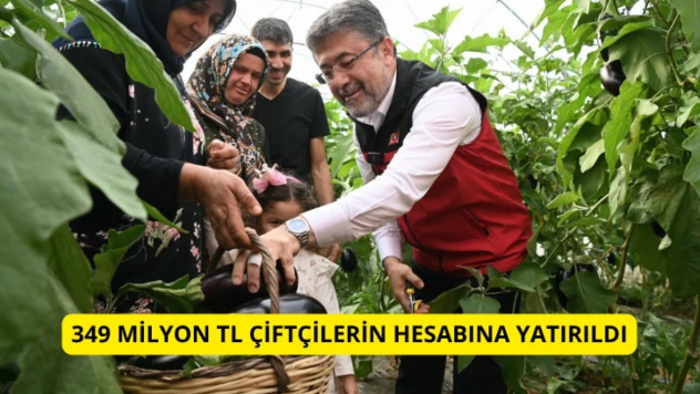 349 milyon TL çiftçilerin hesabına yatırıldı