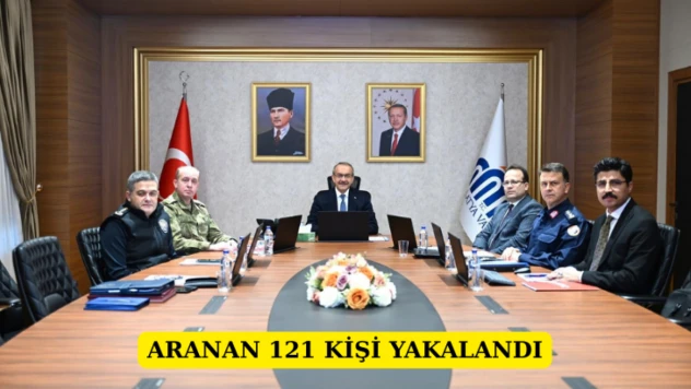 Aranan 121 kişi yakalandı