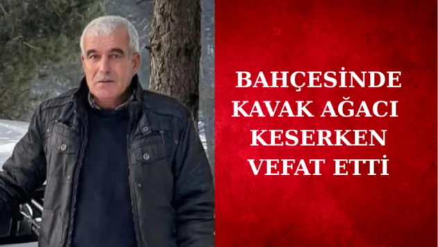 Bahçesinde kavak ağacı keserken vefat etti