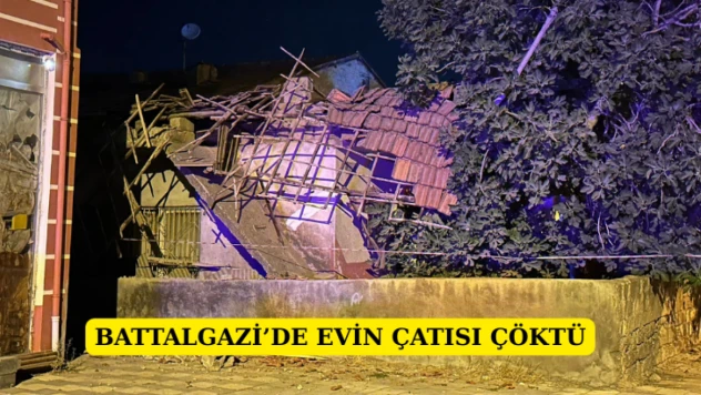 Battalgazi'de evin çatısı çöktü