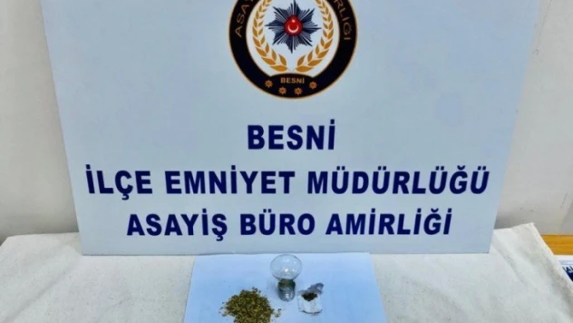 Besni'de uyuşturucu madde ele geçirildi