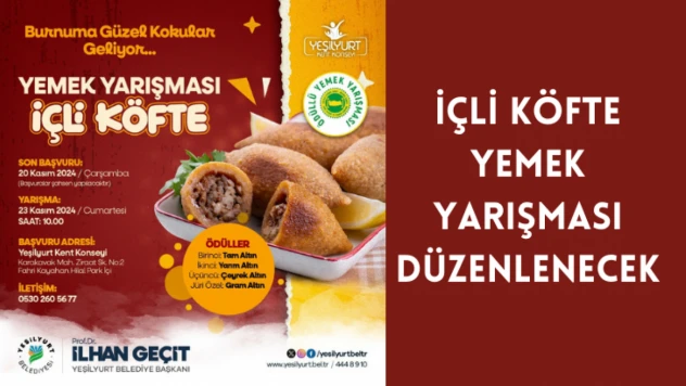 İçli Köfte Yemek Yarışması Düzenlenecek