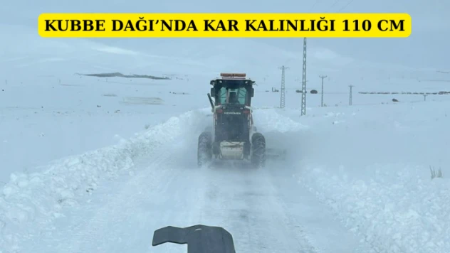 Kubbe Dağı'nda Kar Kalınlığı 110 cm