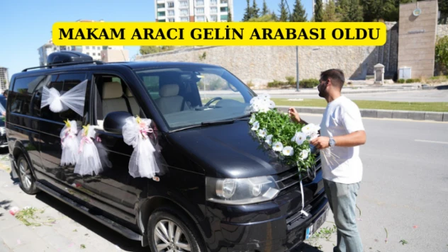 Makam aracı gelin arabası oldu