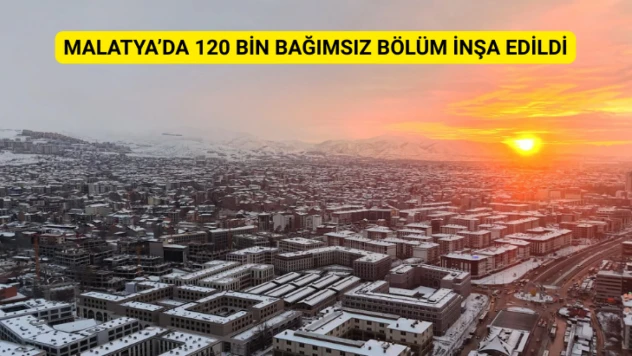 Malatya'da 120 Bin 725 Bağımsız Bölüm İnşa Edildi
