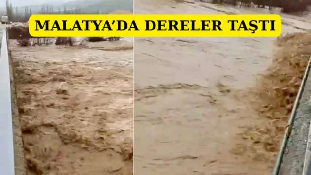 Malatya'da dereler taştı