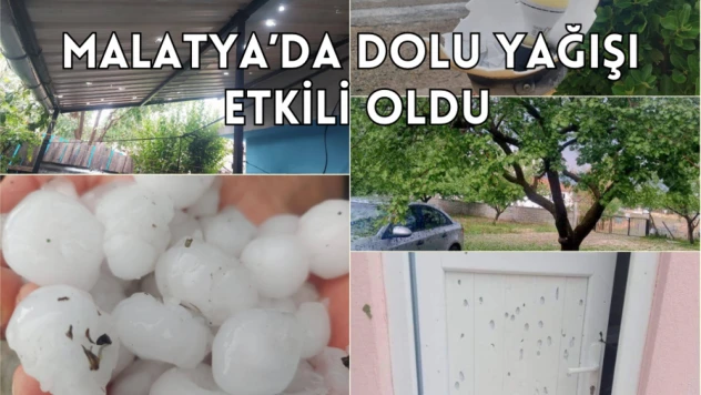 Malatya'da dolu yağışı etkili oldu