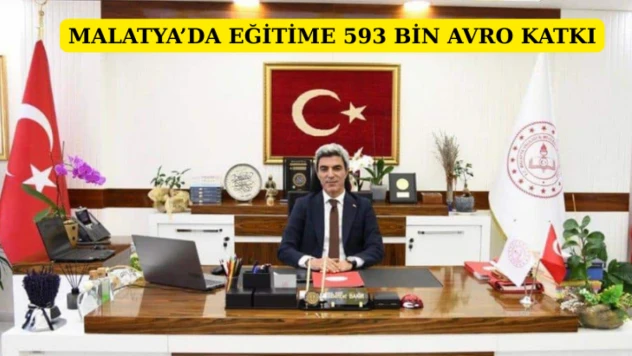 Malatya'da eğitime 593 bin avro katkı