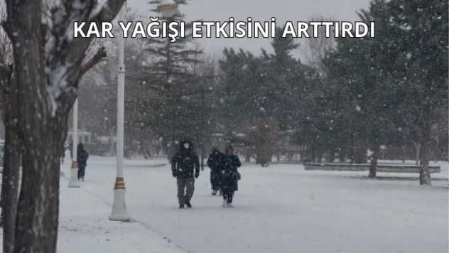 Malatya'da Kar Yağışı Etkisini Artırdı
