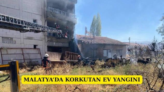 Malatya'da korkutan ev yangını