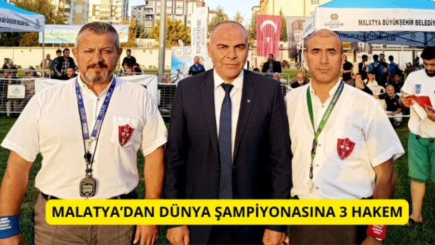 Malatya'dan Dünya Şampiyonasına 3 hakem